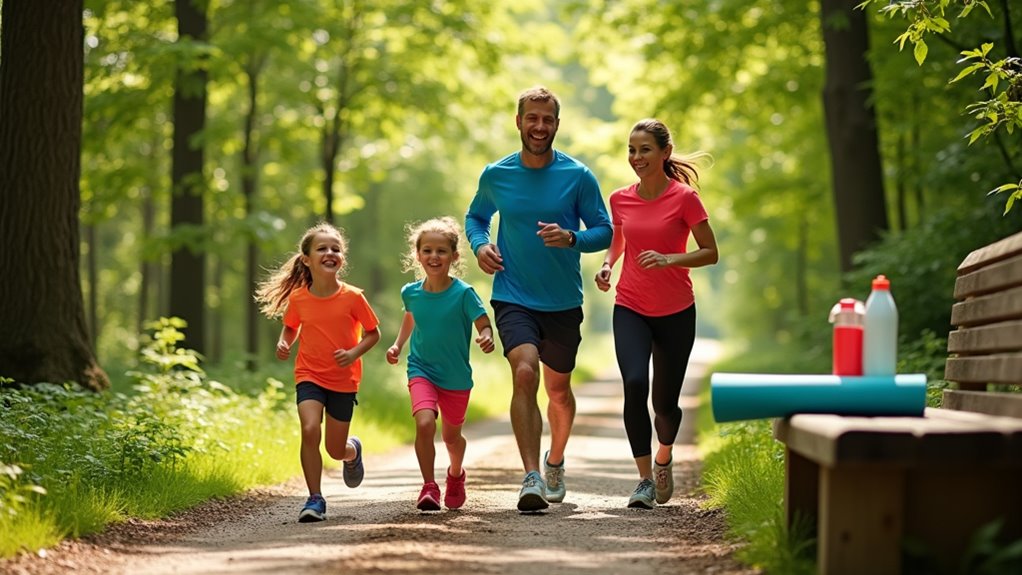 family fitness activities together